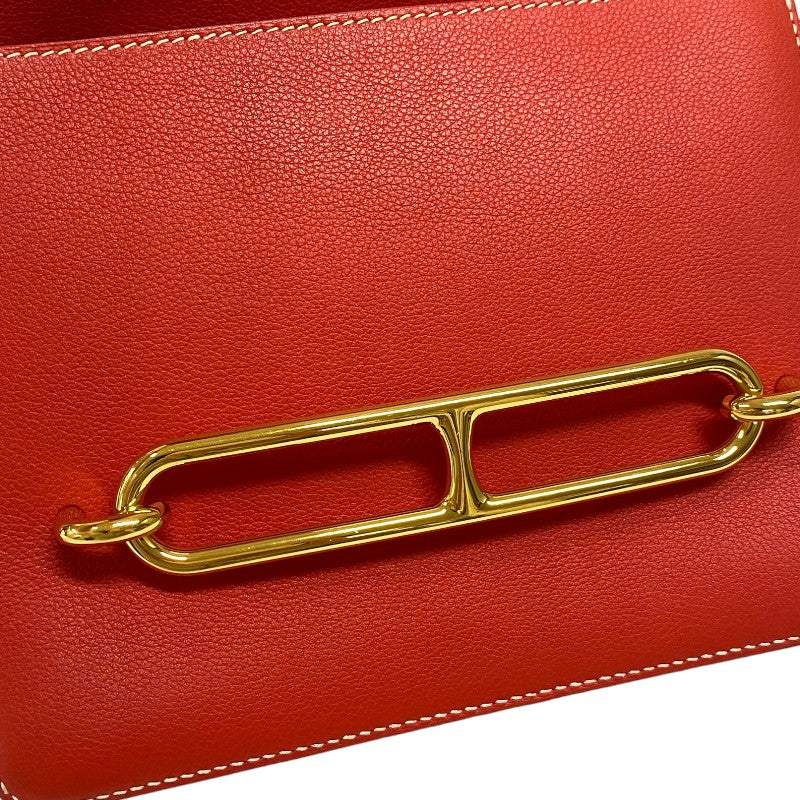 エルメス HERMES ロウリス23 X刻 ルージュトマト ゴールド金具 エバーカラー レディース ショルダーバッグ