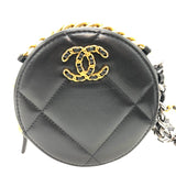 シャネル CHANEL CHANEL19 チェーンクラッチ AP0945 ブラック/SV/GD ラム レディース ショルダーバッグ