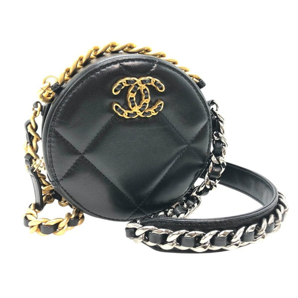 シャネル CHANEL CHANEL19 チェーンクラッチ AP0945 ブラック/SV/GD ラム レディース ショルダーバッグ