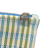 エルメス HERMES アニモ―ナッテフラッポーチGM ブルー/シルバー金具 コットン ユニセックス ポーチ