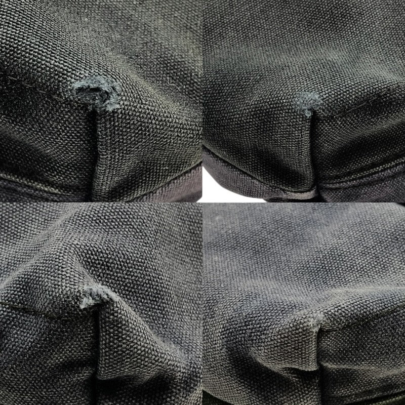 エルメス HERMES フールトゥカバス ネイビー×ブラック トワル ユニセックス トートバッグ