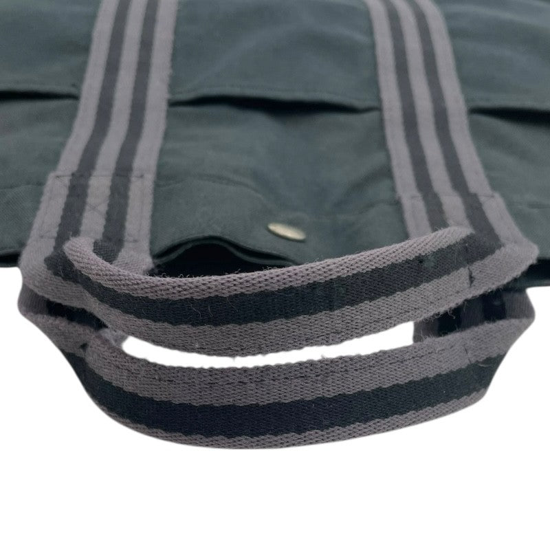 エルメス HERMES フールトゥMM トートバッグ ブラック×SV金具 キャンバス ユニセックス トートバッグ