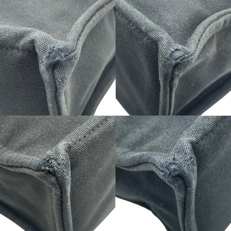 エルメス HERMES フールトゥMM トートバッグ ブラック×SV金具 キャンバス ユニセックス トートバッグ