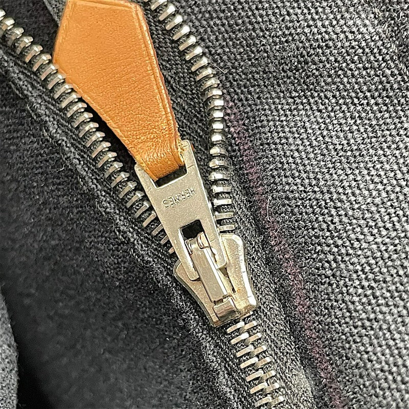 エルメス HERMES フールトゥMM トートバッグ ブラック×SV金具 キャンバス ユニセックス トートバッグ