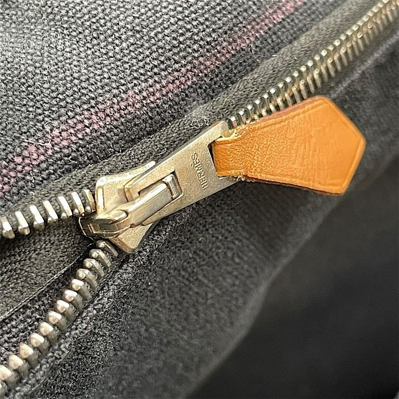 エルメス HERMES フールトゥMM トートバッグ ブラック×SV金具 キャンバス ユニセックス トートバッグ