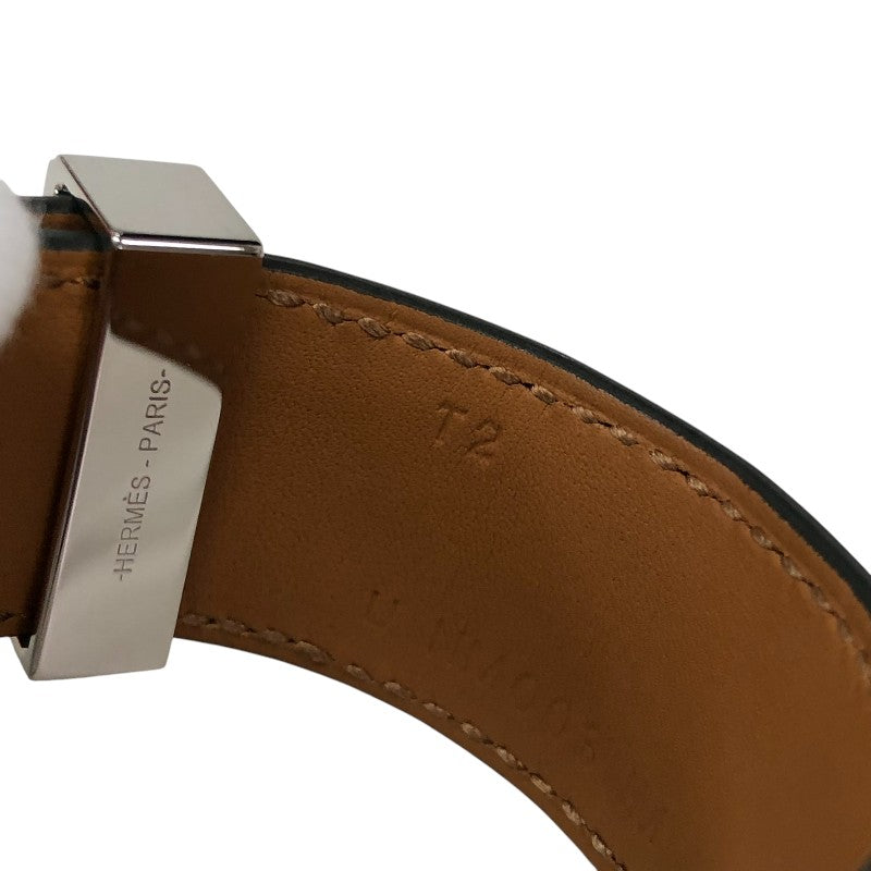 エルメス HERMES コリエドシアン24 T2 U刻 ミント シルバー金具 アリゲーター レディース ブレスレット