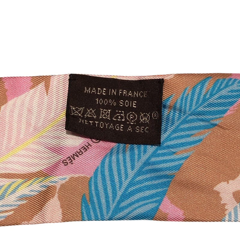 エルメス HERMES ツイリー JAGUAR QUETZAL オレンジ シルク レディース スカーフ