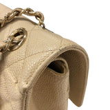 シャネル CHANEL マトラッセ25 A01112 ベージュ ゴールド金具 キャビアスキン レディース ショルダーバッグ