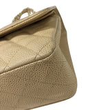 シャネル CHANEL マトラッセ25 A01112 ベージュ ゴールド金具 キャビアスキン レディース ショルダーバッグ