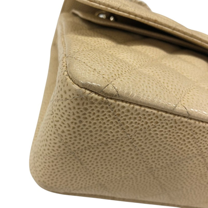 シャネル CHANEL マトラッセ25 A01112 ベージュ ゴールド金具 キャビアスキン レディース ショルダーバッグ