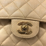 シャネル CHANEL マトラッセ25 A01112 ベージュ ゴールド金具 キャビアスキン レディース ショルダーバッグ