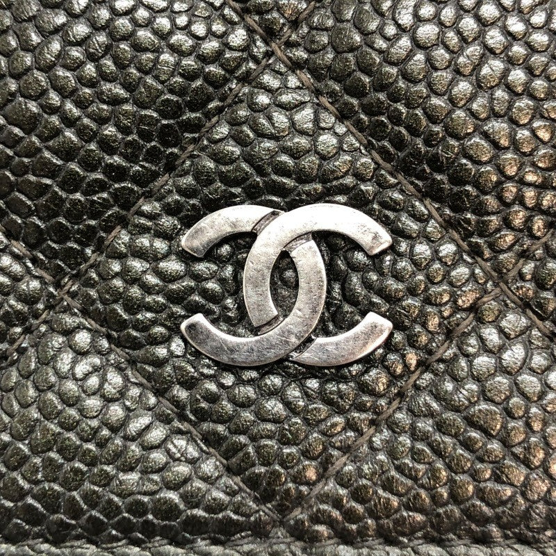 シャネル CHANEL マトラッセチェーンウォレット A33814 カーキ×SV金具 マットキャビアスキン レディース ショルダーバッグ
