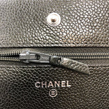 シャネル CHANEL マトラッセチェーンウォレット A33814 カーキ×SV金具 マットキャビアスキン レディース ショルダーバッグ