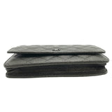 シャネル CHANEL マトラッセチェーンウォレット A33814 カーキ×SV金具 マットキャビアスキン レディース ショルダーバッグ