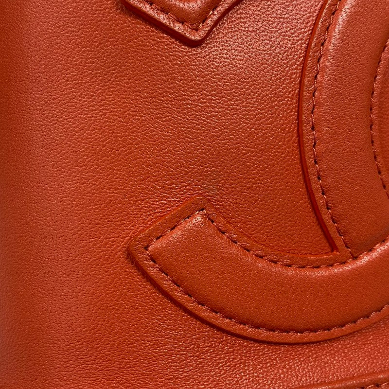 シャネル CHANEL ココマーク チェーンバニティバッグ AS0323 レッド ゴールド金具 ラムスキン レディース ショルダーバッグ