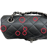 シャネル CHANEL ミニマトラッセ20 A69900 ブラック　シルバー金具 キャビア レディース ショルダーバッグ