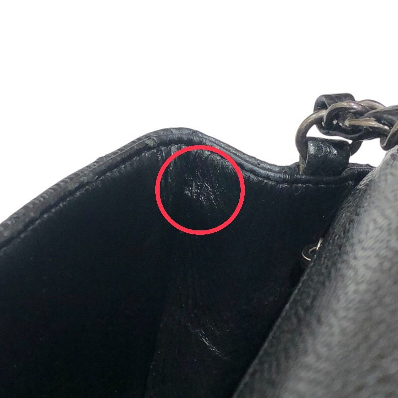 シャネル CHANEL ミニマトラッセ20 A69900 ブラック　シルバー金具 キャビア レディース ショルダーバッグ