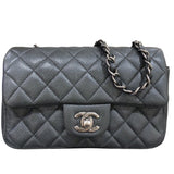 シャネル CHANEL ミニマトラッセ20 A69900 ブラック　シルバー金具 キャビア レディース ショルダーバッグ
