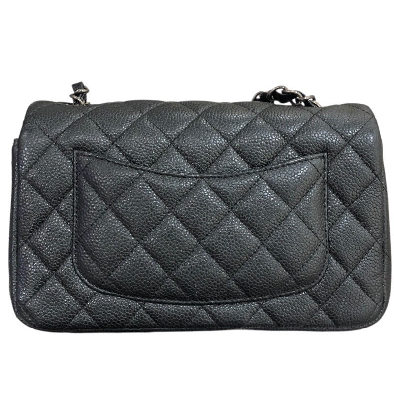 シャネル CHANEL ミニマトラッセ20 A69900 ブラック　シルバー金具 キャビア レディース ショルダーバッグ