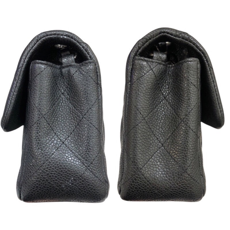 シャネル CHANEL ミニマトラッセ20 A69900 ブラック　シルバー金具 キャビア レディース ショルダーバッグ