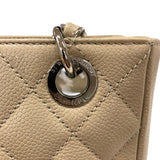 シャネル CHANEL PSTチェーントートバッグ A50994 ベージュ シルバー金具 キャビアスキン レディース トートバッグ