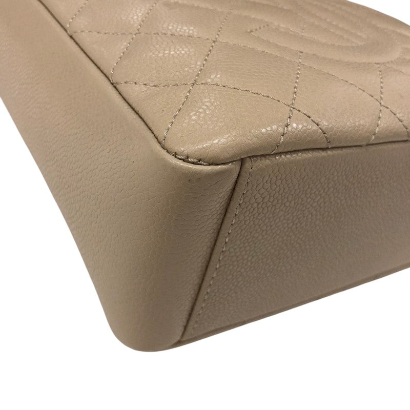 シャネル CHANEL PSTチェーントートバッグ A50994 ベージュ シルバー金具 キャビアスキン レディース トートバッグ