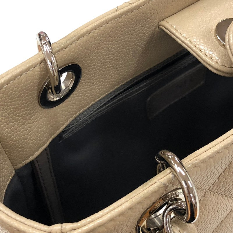 シャネル CHANEL PSTチェーントートバッグ A50994 ベージュ シルバー金具 キャビアスキン レディース トートバッグ