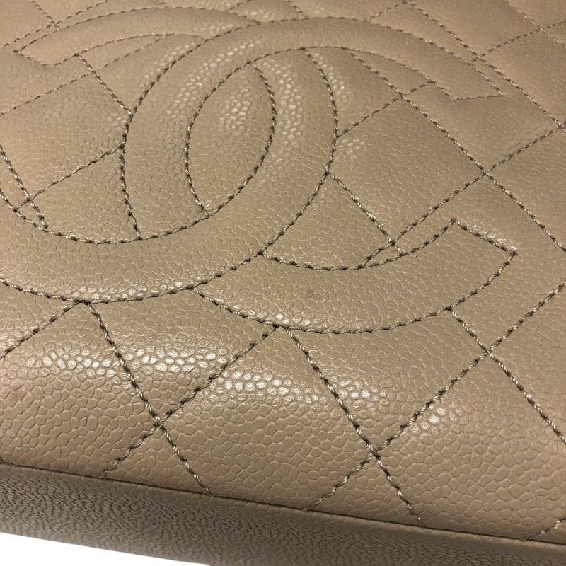 シャネル CHANEL PSTチェーントートバッグ A50994 ベージュ シルバー金具 キャビアスキン レディース トートバッグ