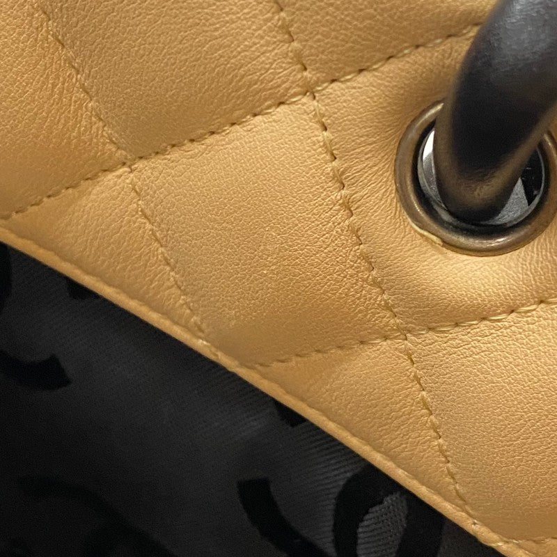 シャネル CHANEL カンボンライントート ミディアム A25167 ベージュ シルバー金具 カーフ レディース トートバッグ