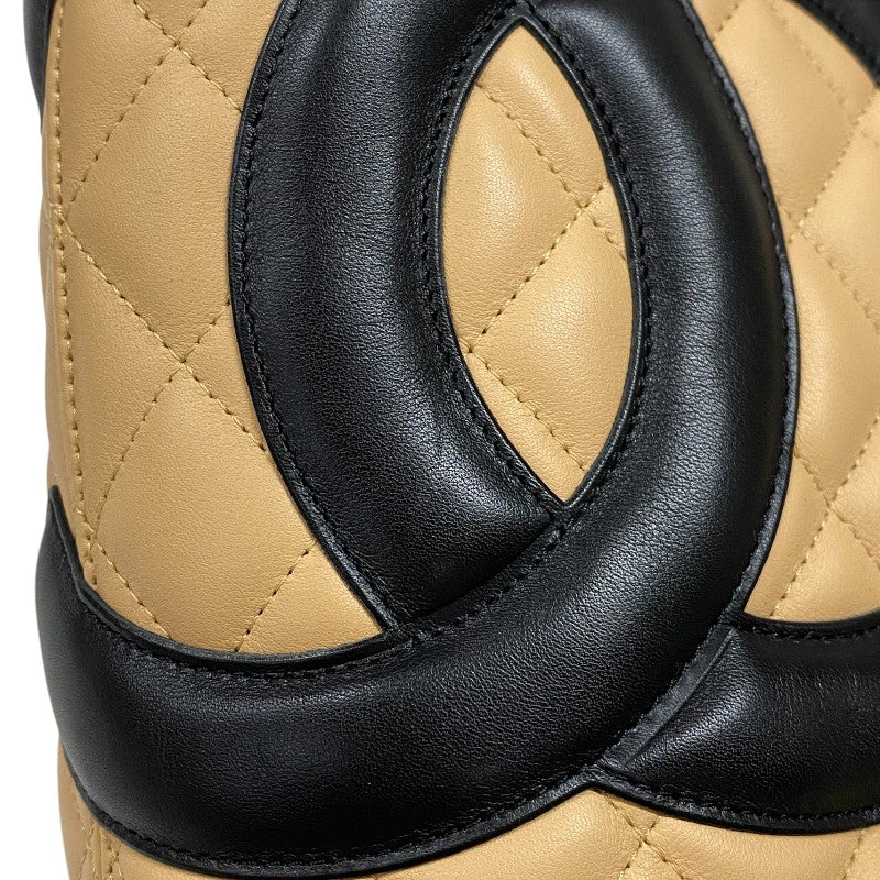 シャネル CHANEL カンボンライントート ミディアム A25167 ベージュ シルバー金具 カーフ レディース トートバッグ
