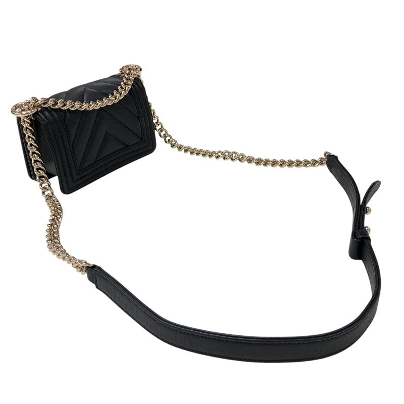シャネル CHANEL ボーイシャネルミニ Vステッチ A67364 ブラック