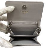 シャネル CHANEL CHANEL19 チェーンコインパース AP2409 グレー ゴールド×シルバー金具 ラムスキン レディース ショルダーバッグ