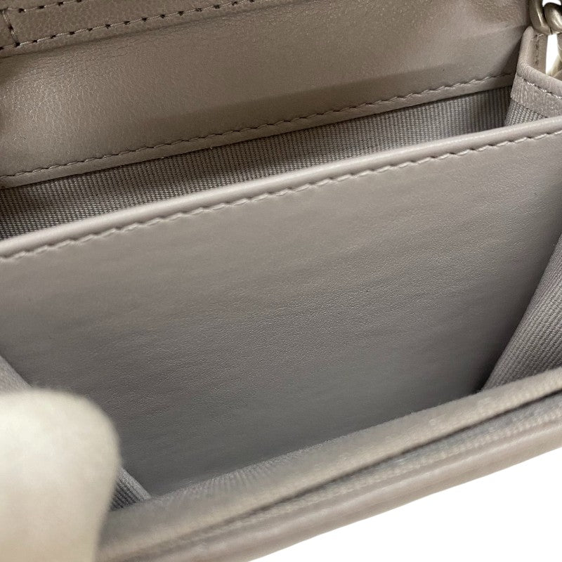 シャネル CHANEL CHANEL19 チェーンコインパース AP2409 グレー ゴールド×シルバー金具 ラムスキン レディース ショルダーバッグ
