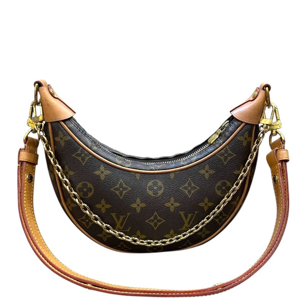 ルイ・ヴィトン LOUIS VUITTON ループ M81098 ブラウン　GD金具 モノグラムキャンバス レディース ショルダーバッグ