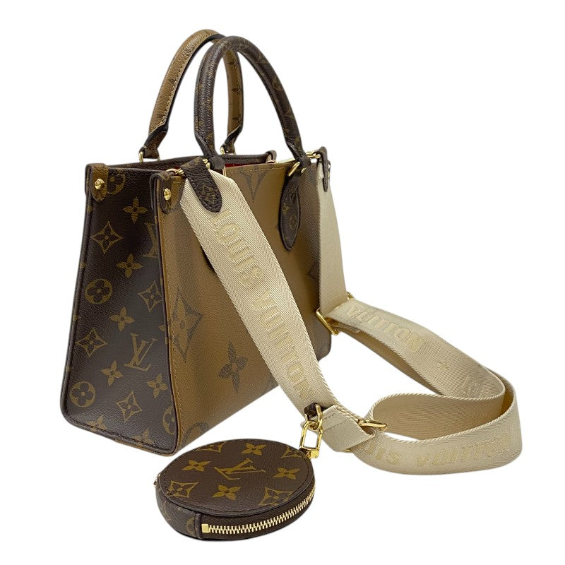 ルイ・ヴィトン LOUIS VUITTON オンザゴーPM M46373 モノグラムリバース レディース ハンドバッグ ショルダーバッグ