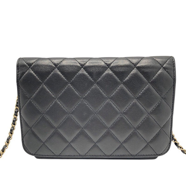 シャネル CHANEL ココロック チェーンウォレット A80766 ブラック×GD金具 ラムスキン レディース ショルダーバッグ