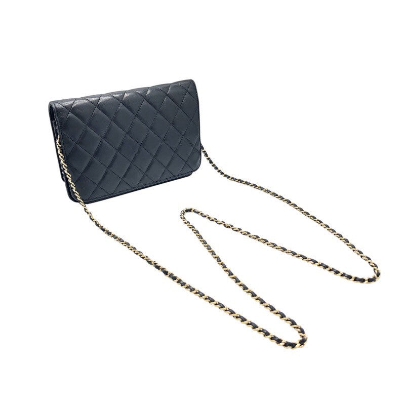 シャネル CHANEL ココロック チェーンウォレット A80766 ブラック×GD金具 ラムスキン レディース ショルダーバッグ