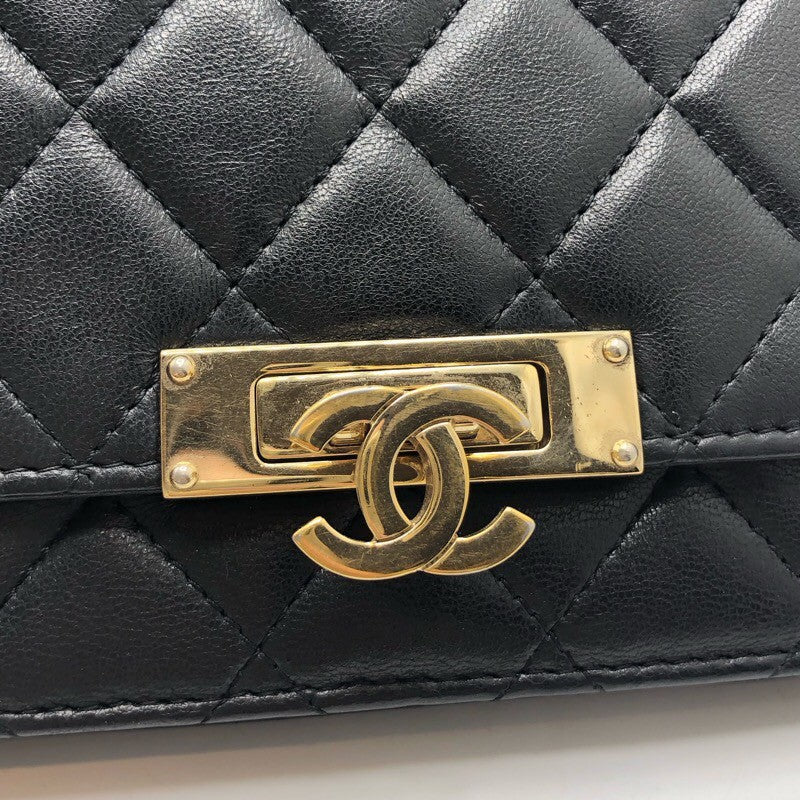 シャネル CHANEL ココロック チェーンウォレット A80766 ブラック×GD金具 ラムスキン レディース ショルダーバッグ