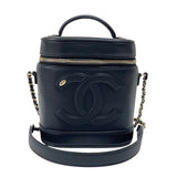シャネル CHANEL ココマーク チェーンバニティバッグ AS0323 ブラック ゴールド金具 ラムスキン レディース ショルダーバッグ