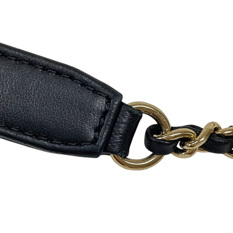 シャネル CHANEL ココマーク チェーンバニティバッグ AS0323 ブラック ゴールド金具 ラムスキン レディース ショルダーバッグ