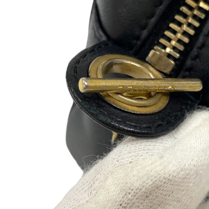 シャネル CHANEL マトラッセ ココマークショルダーバッグ ブラック ゴールド金具 ラムスキン レディース