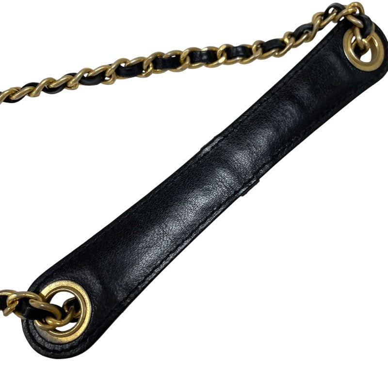 シャネル CHANEL マトラッセ ココマークショルダーバッグ ブラック ゴールド金具 ラムスキン レディース