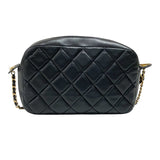 シャネル CHANEL マトラッセ ココマークショルダーバッグ ブラック ゴールド金具 ラムスキン レディース