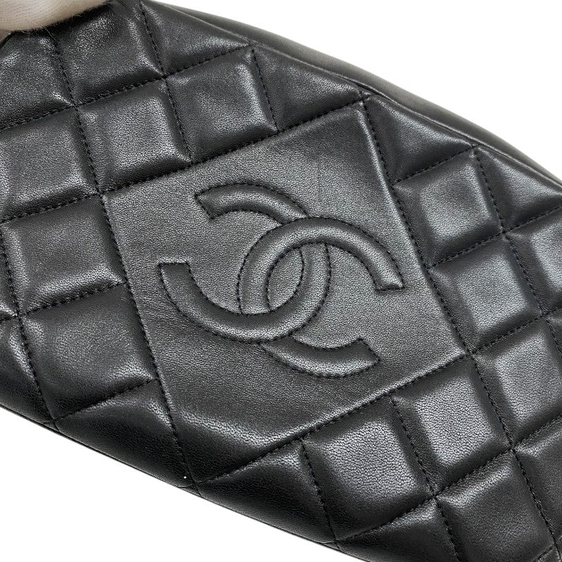 シャネル CHANEL マトラッセ ココマークショルダーバッグ ブラック ゴールド金具 ラムスキン レディース