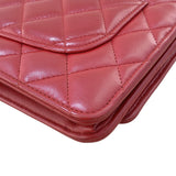 シャネル CHANEL マトラッセチェーンウォレット 14番台 A33814 レッド シルバー金具 ラム レディース ショルダーバッグ