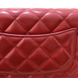 シャネル CHANEL マトラッセチェーンウォレット 14番台 A33814 レッド シルバー金具 ラム レディース ショルダーバッグ