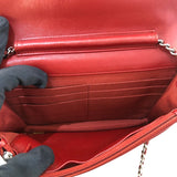 シャネル CHANEL マトラッセチェーンウォレット 14番台 A33814 レッド シルバー金具 ラム レディース ショルダーバッグ