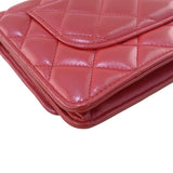 シャネル CHANEL マトラッセチェーンウォレット 14番台 A33814 レッド シルバー金具 ラム レディース ショルダーバッグ