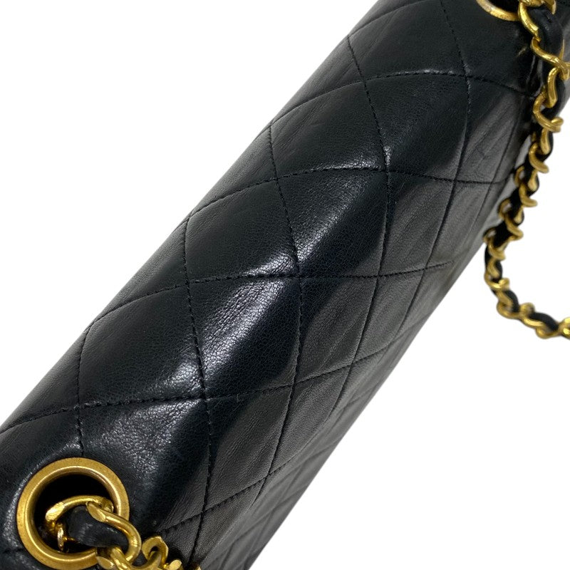 シャネル CHANEL マトラッセ チェーンショルダーバッグ ブラック ゴールド金具 ラムスキン レディース