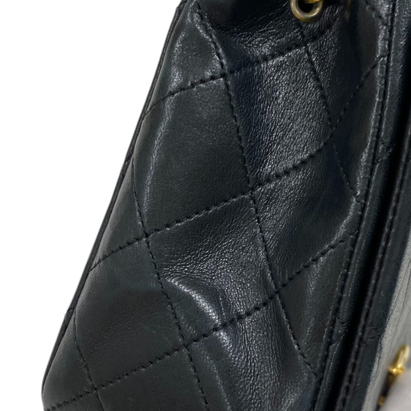 シャネル CHANEL マトラッセ チェーンショルダーバッグ ブラック ゴールド金具 ラムスキン レディース